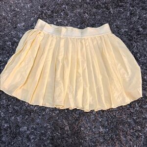 Elegant Cream Pleated Skirt